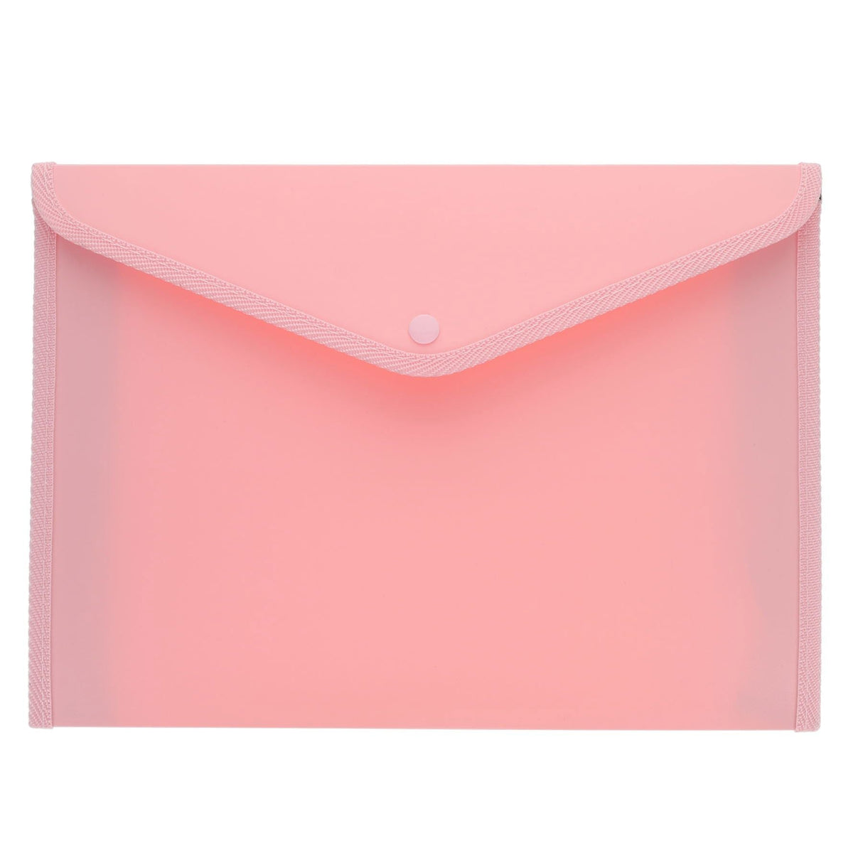 Premto Pastel A4+ Button Wallet - Pink Sherbet | Stationery Shop UK