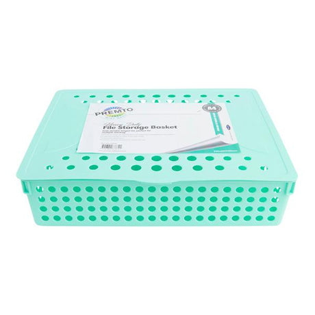 Premto Pastel A4 Heavy Duty File Storage - Mint Magic Green-File Boxes-Premto|StationeryShop.co.uk