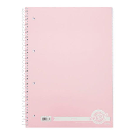 Premto Pastel A4 Spiral Notebook - 320 Pages - Pink Sherbet-A4 Notebooks-Premto | Buy Online at Stationery Shop