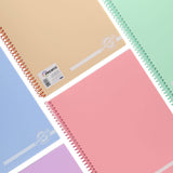 Premto Pastel A4 Spiral Notebook PP - 160 Pages - Cornflower Blue-A4 Notebooks-Premto|StationeryShop.co.uk