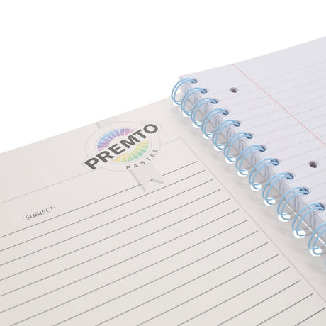 Premto Pastel A4 Wiro Notebook - 200 Pages - Heather Haze