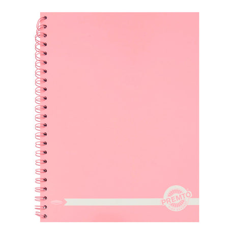 Premto Pastel A4 Wiro Notebook - 200 Pages - Pink Sherbet | Stationery Shop UK