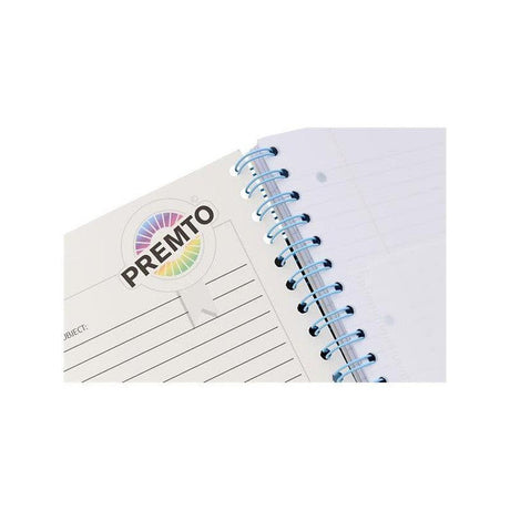 Premto Pastel A4 Wiro Project Book - 5 Subjects - 200 Pages - Cornflower Blue