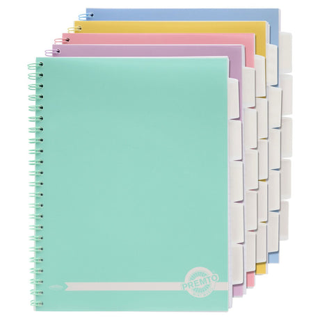 Premto Pastel A4 Wiro Project Book - 5 Subjects - 250 Pages - Pink Sherbet