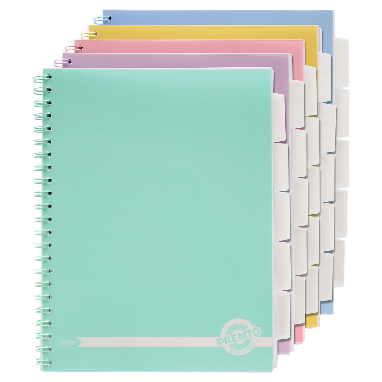 Premto Pastel A4 Wiro Project Book - 5 Subjects - 250 Pages - Wild Orchid | Stationery Shop UK
