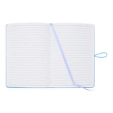 Premto Pastel A5 PU Leather Hardcover Notebook with Elastic Closure - 192 Pages - Cornflower Blue | Stationery Shop UK