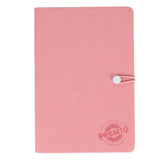 Premto Pastel A5 PU Leather Hardcover Notebook with Elastic Closure - 192 Pages - Pink Sherbet | Stationery Shop UK