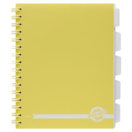Premto Pastel A5 Wiro Project Book - 5 Subjects - 250 Pages - Primrose | Stationery Shop UK