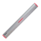 Premto Pastel Aluminum Ruler With Grip 30cm - Pink Sherbet-Rulers-Premto|StationeryShop.co.uk