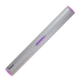 Premto Pastel Aluminum Ruler With Grip 30cm - Wild Orchid-Rulers-Premto|StationeryShop.co.uk