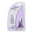 Premto Pastel Easy Grip Stapler & 26/6 Staples - 1000 Staples - Wild Orchid