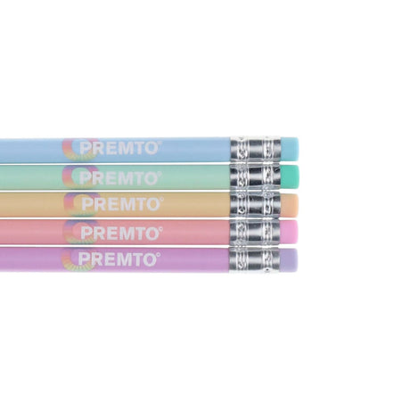 Premto Pastel HB Pencils With Eraser Tip - Pack of 5