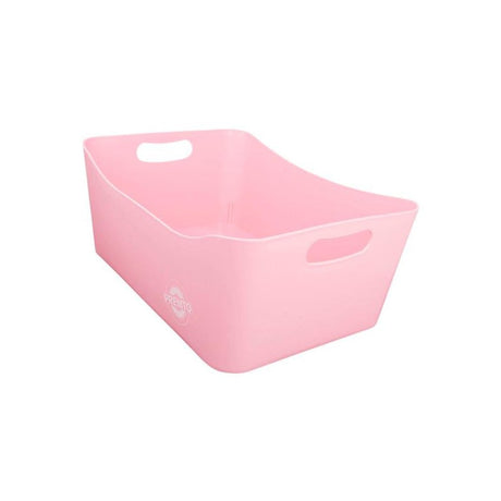 Premto Pastel Large Storage Basket - 340x225x140mm - Pink Sherbet | Stationery Shop UK