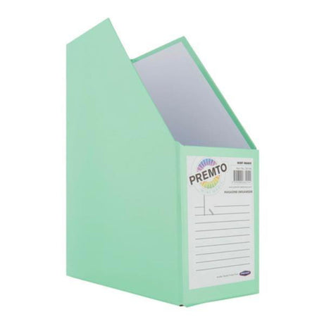 Premto Pastel Magazine Organiser - Made of Heavy Duty Cardboard - Mint Magic Green-Magazine Organiser-Premto|StationeryShop.co.uk