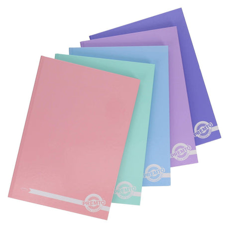 Premto Pastel Multipack | A4 Hardcover Notebook - 160 Pages - Pack of 5