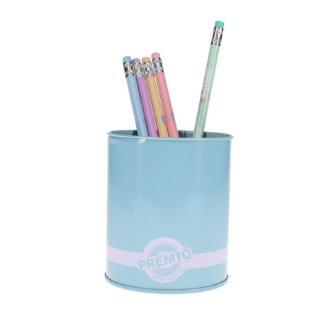 Premto Pastel Tin Pencil Pot - Mint Magic-Desk Tidy-Premto|StationeryShop.co.uk