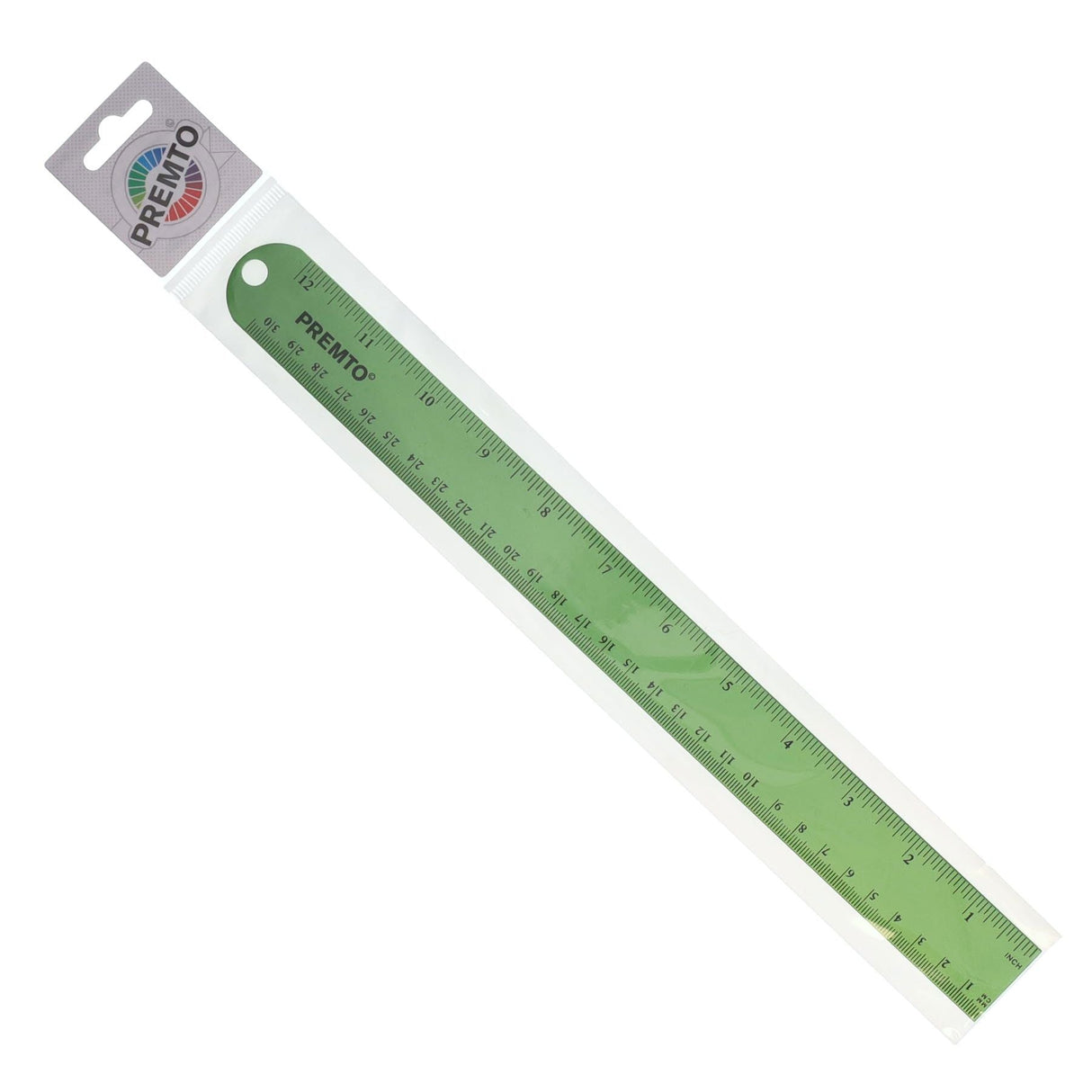 Premto S1 Aluminium Ruler 30cm - Caterpillar Green-Rulers-Premto|StationeryShop.co.uk