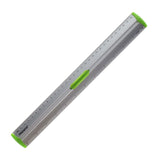 Premto S1 Aluminum Ruler With Grip 30cm - Caterpillar Green | Stationery Shop UK