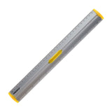 Premto S1 Aluminum Ruler With Grip 30cm - Sunshine Yellow-Rulers-Premto|StationeryShop.co.uk
