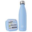 Premto Snack Box & Stainless Steel Bottle - Pastel - Cornflower Blue