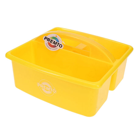 Premto Storage Caddy - 235x225x130mm - Sunshine Yellow-Storage Caddies-Premto|StationeryShop.co.uk