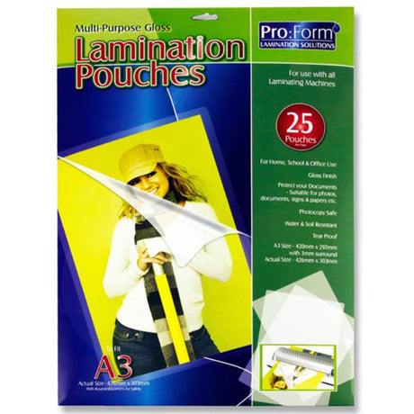 Pro:Form A3 Laminating Pouches - Pack of 25 | Stationery Shop UK