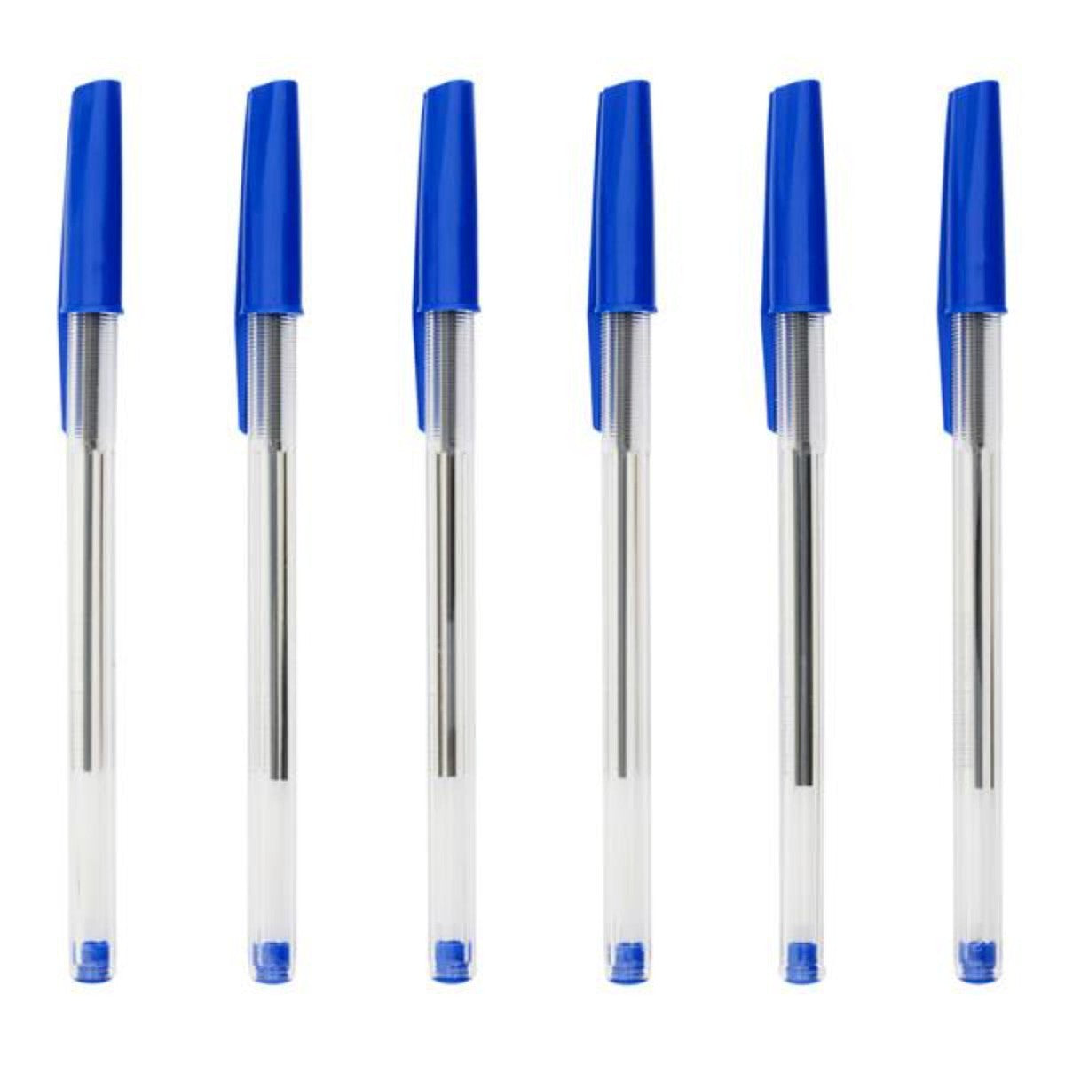 Pro:Scribe Ballpoint Pens - Blue Ink - Pack of 6