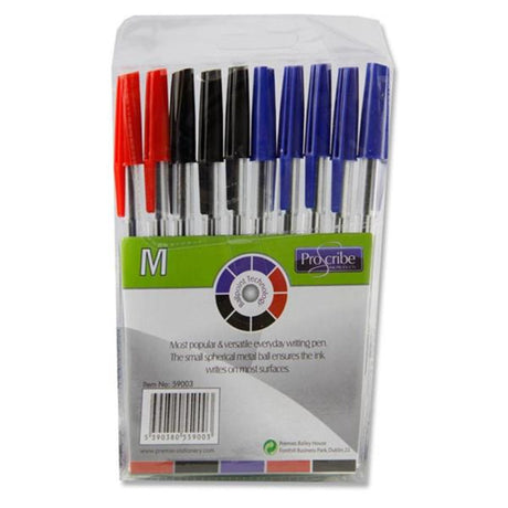 Pro:Scribe Ballpoint Pens - Wallet of 10 | Stationery Shop UK
