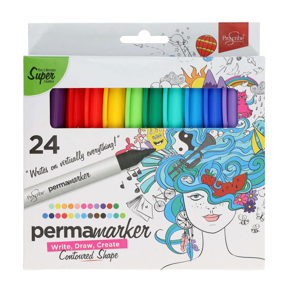 Pro:Scribe Bullet Tip Permanent Markers - Pack of 24 | Stationery Shop UK