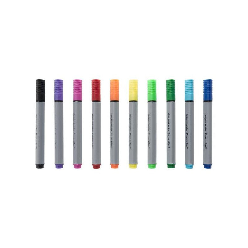 Pro:Scribe Design Doodler Watercolour Markers - Pack of 10-Markers-Pro:Scribe|StationeryShop.co.uk