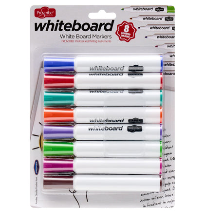 Pro:Scribe Dry Wipe Whiteboard Markers Intense - Pack of 8 | Stationery Shop UK