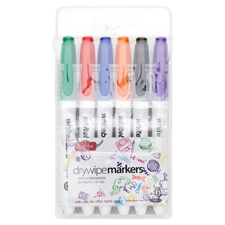 Pro:Scribe Dry Wipe Whiteboard Markers - Pack of 6 | Stationery Shop UK