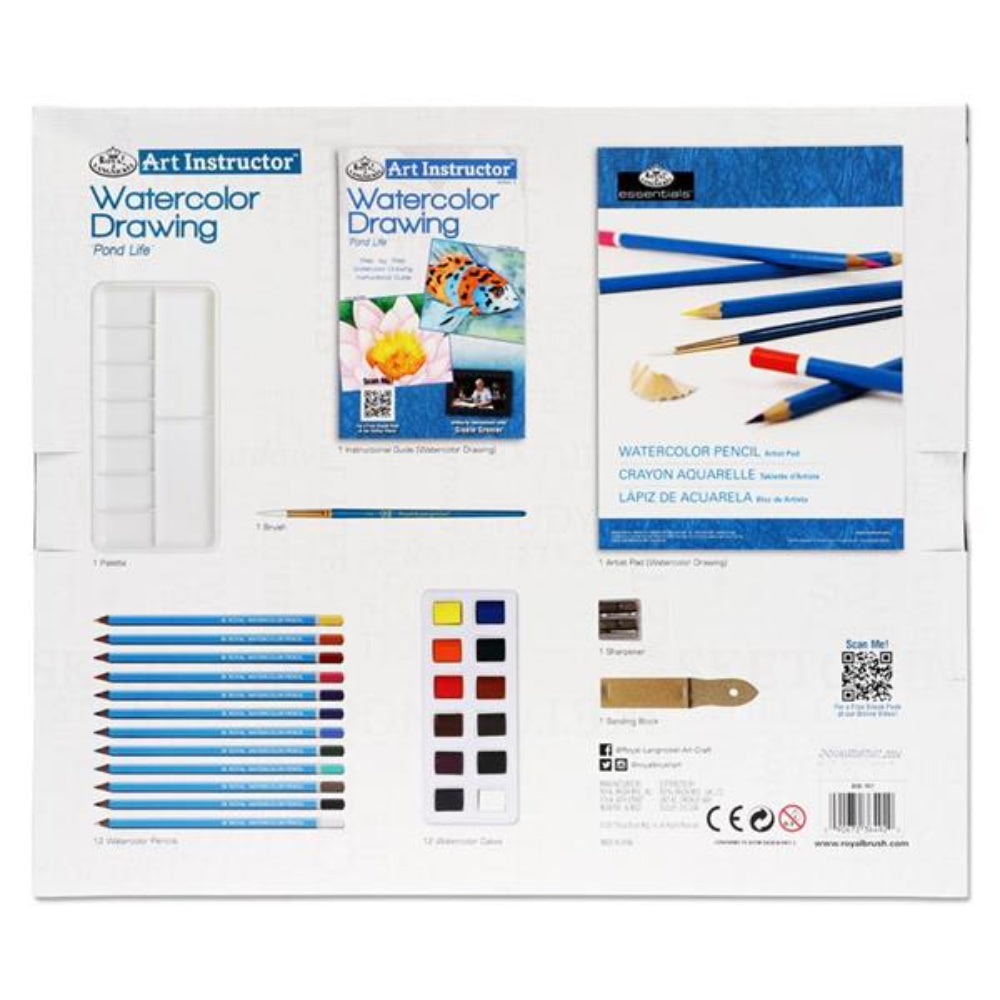 Royal & Langnickel Art Instructor 2 Project Art Set - Watercolour Drawing- 30 Pieces | Stationery Shop UK