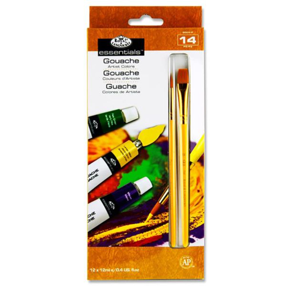 Royal & Langnickel Artist Box with Paint Tubes and Brushes - Gouache - Set of 14 | Stationery Shop UK