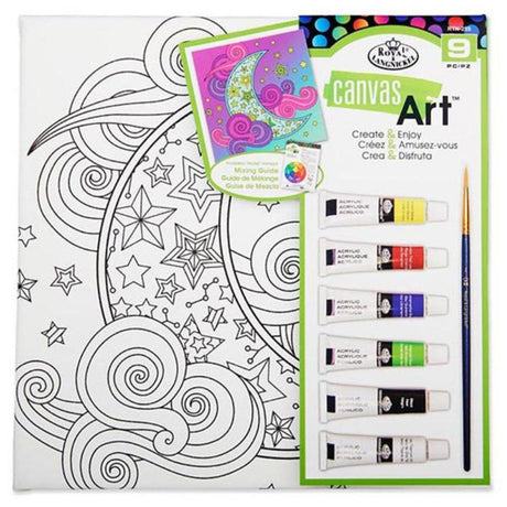 Royal & Langnickel Canvas Art - Create & Enjoy Painting Set - Moon