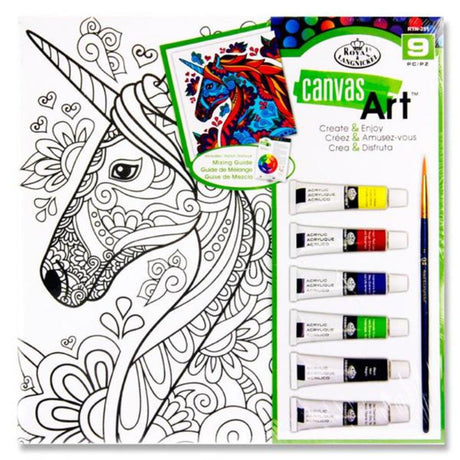 Royal & Langnickel Canvas Art - Create & Enjoy Painting Set - Unicorn