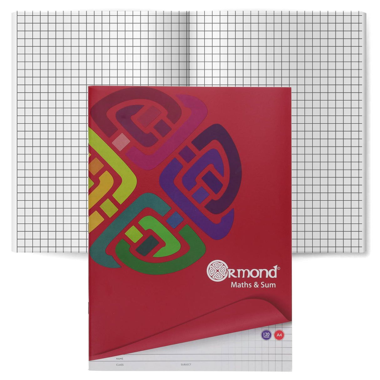 Ormond A4 Maths Copy Book - 7mm Squares - 120 Pages