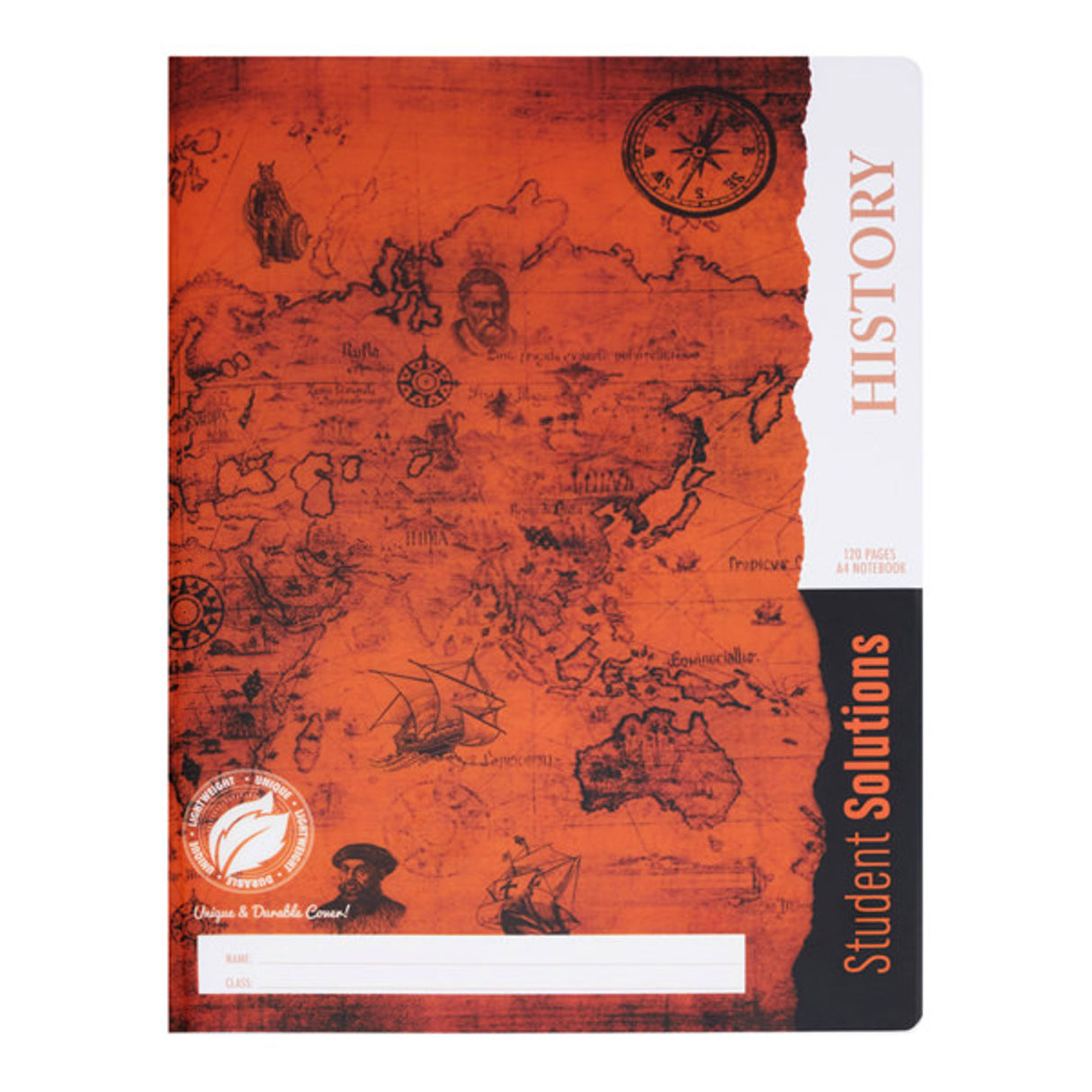 Student Solutions A4 Durable Cover Subject Notebook - 120 Pages - History