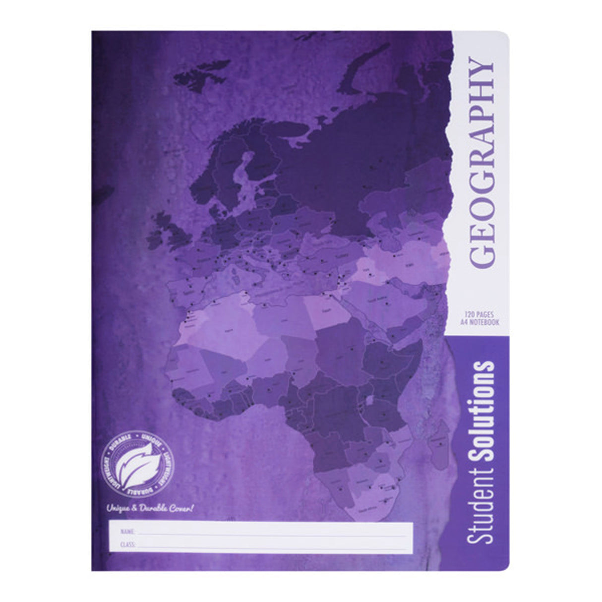 Student Solutions A4 Durable Cover Subject Notebook - 120 Pages - Geography