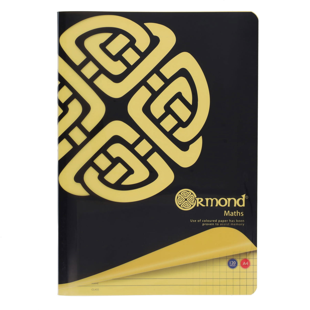 Ormond A4 Durable Cover Visual Memory Aid Sum Copy Book - 120 Pages - Yellow