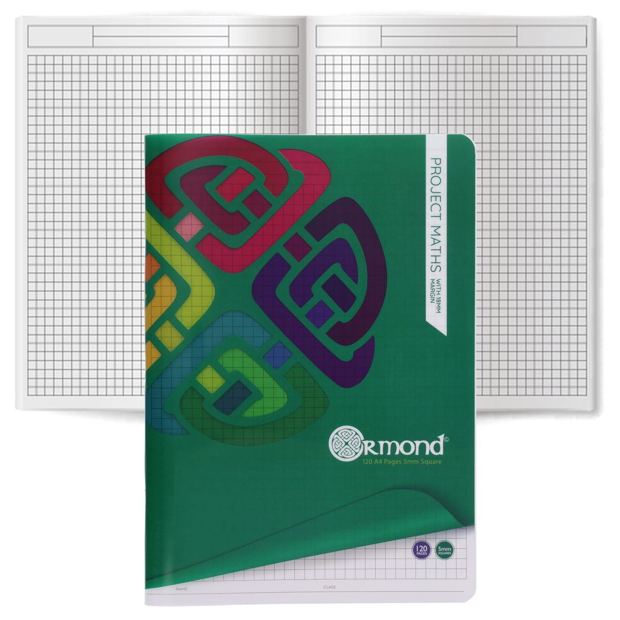 Student Solutions A4 5mm Squared Paper Durable Cover Maths Project Copy Book - 120 Pages