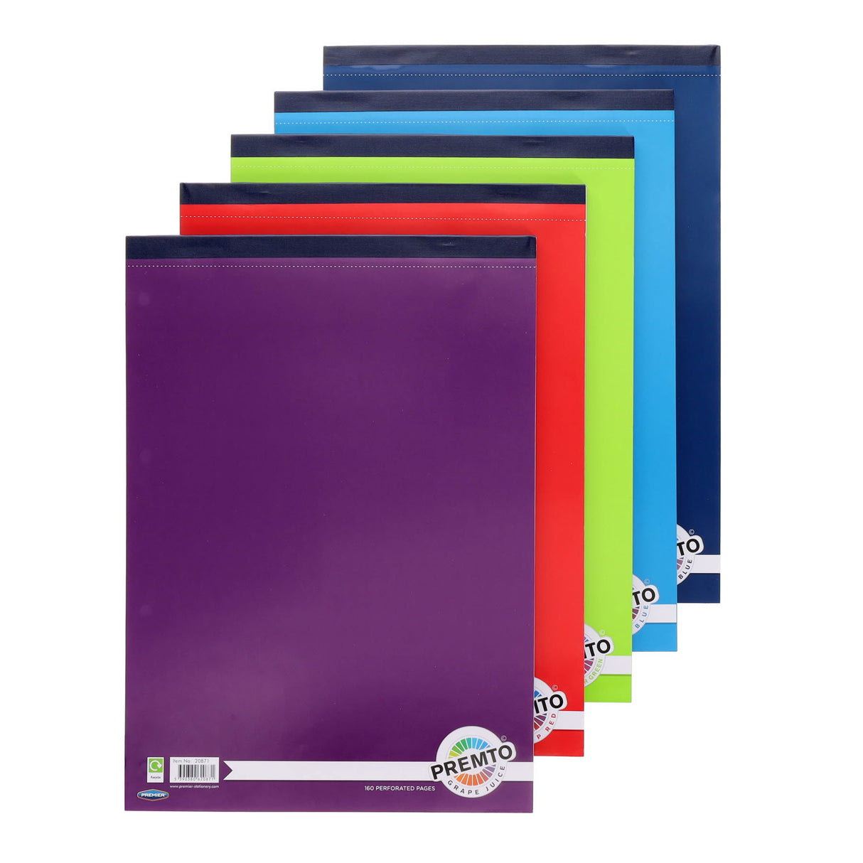 Premto A4 Refill Pad - Top Bound - 160 Pages - Printer Blue