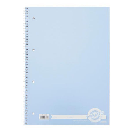 Premto Pastel A4 Spiral Notebook - 160 Pages -Cornflower Blue