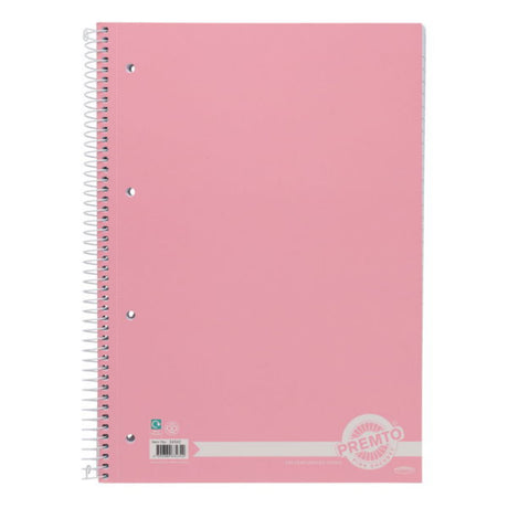 Premto Pastel A4 Spiral Notebook - 320 Pages - Pink Sherbet