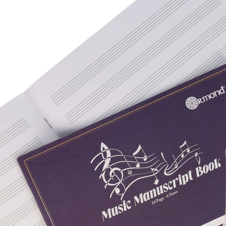 Premier 6 Stave Music Manuscript Book - 24 Pages