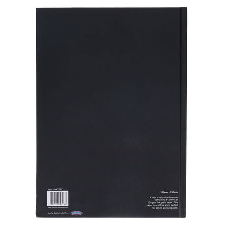 Icon A4 Hardcover Sketch Book Blue Cover - 135gsm - 64 Sheets