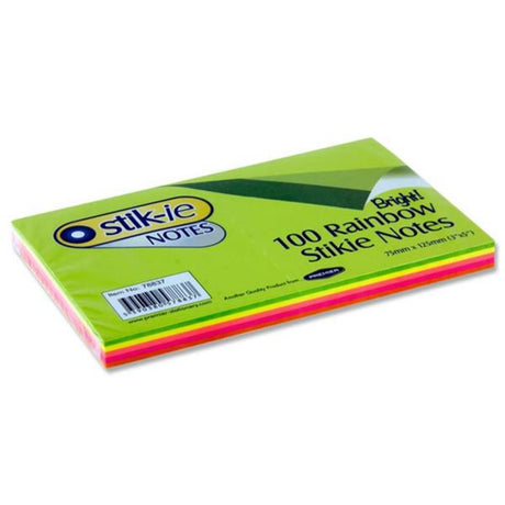 Stik-ie Notes - 75 x 125mm - 5 Colour Rainbow