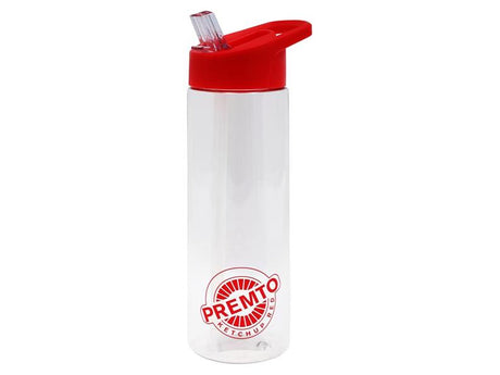 Premto 700ml Tritan Bottle - Clear - Ketchup Red