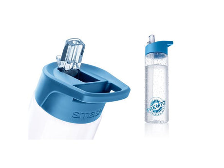 Premto 700ml Tritan Bottle - Clear - Printer Blue