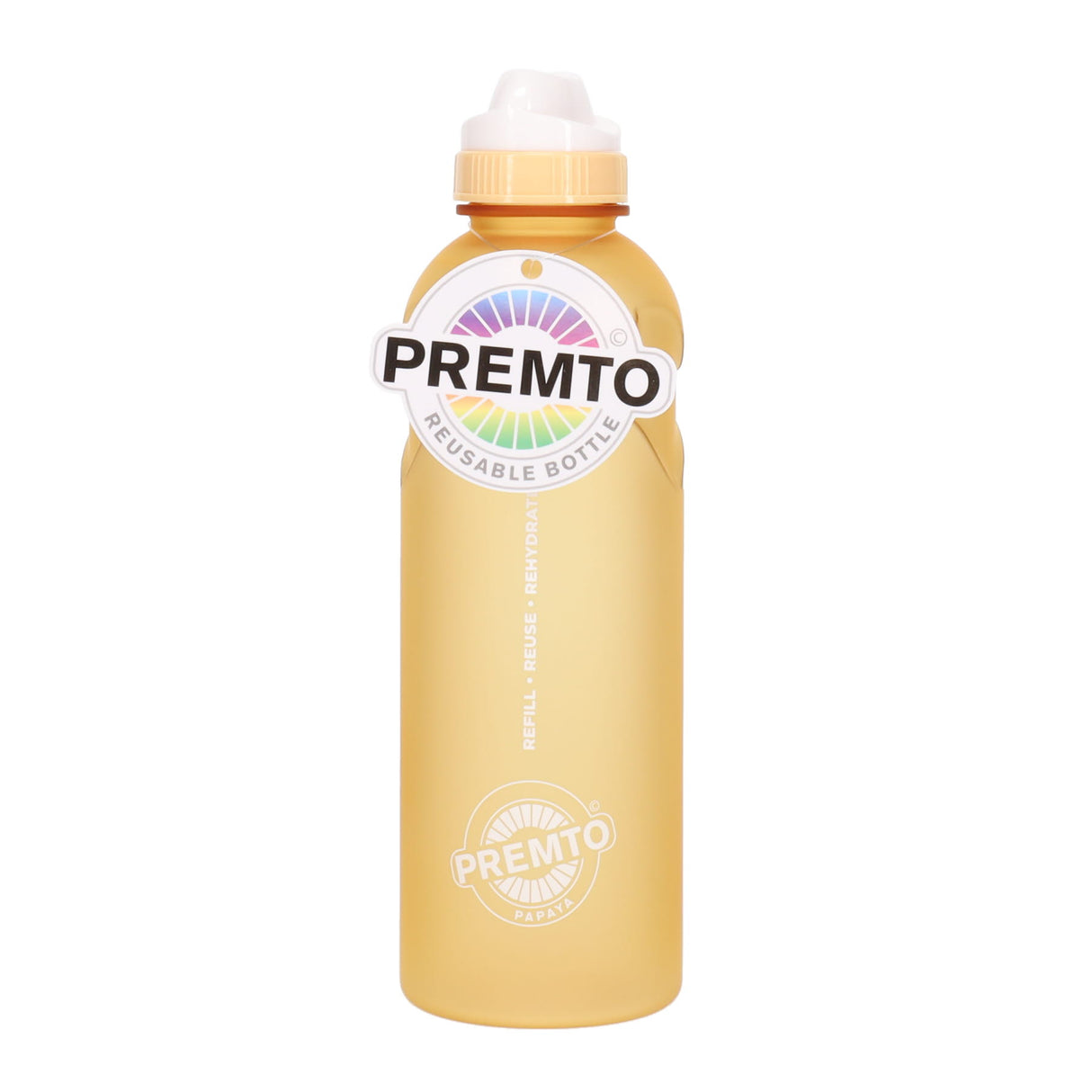 Premto 500ml Stealth Soft Touch Bottle - Pastel - Papaya